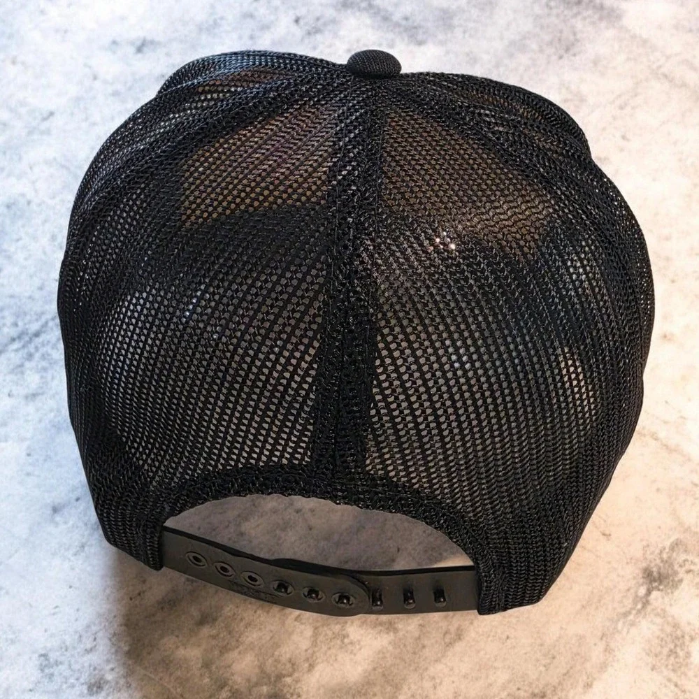 Vintage Four Corners USA Trucker Hat Black White Snapback Mesh‎ Cap Utah Arizona